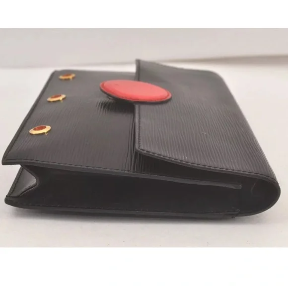 Louis Vuitton LV Black Épi Hublot Clutch Bag with COA  EUC - Picture 6 of 16
